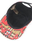 BBERRY 4074816 Nova Check Graffiti Cotton Baseball Cap