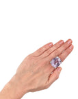 CHRISTIAN D1OR Amethyst Diamond Cocktail Ring