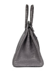 HMS Gris Paris Matte Alligator Leather Birkin 35cm Retourne Tote