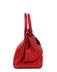 HMS Vermillion Clemence Leather Birkin 35cm Retourne Tote