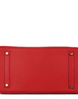 HMS Vermillion Clemence Leather Birkin 35cm Retourne Tote
