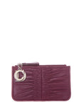 Christian D1OR Burgundy Charm Key Chain Wallet