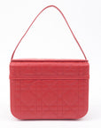Christian D1OR Cannage Leather Vanity Bag Hand Bag Red