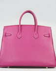 HMS Birkin 35cm Togo Leather Handbags Peach Golden