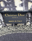CHRISTIAN D1OR Blue Oblique Canvas Small Book Tote Bag Handbag
