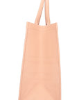 CHRISTIAN D1OR Calfskin Embossed Book Tote Rose Des Vents