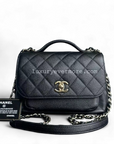 *Full Set with Receipt* CH Business Affinity - Medium Caviar Quilted Calfskin Black Gold Hardware Series 26