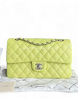 *Full Set, Receipt* CH Classic Flap Medium Quilted Lambskin Light Yellow Silver Hardware