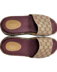 Brown Sandals Luxury Designer GCCI, Size 10