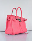 HMS Birkin 30cm Togo leather Handbags Lip Pink Sliver