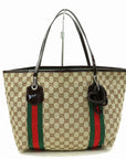 Brand Inspired GCCI Tote Bag Brown Canvas (SHC1-14280)