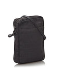 FNDI Black Canvas Fabric Zucchino Crossbody Bag Italy