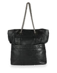 CHRISTIAN D1OR Black Cannage Lambskin Granville Chain Link XL Tote