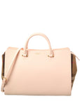 BBERRY Banwell Medium Check Canvas & Leather Satchel