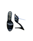 Black Sandals Luxury Designer GCCI, Size 9.5