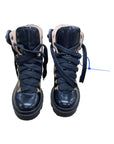 Black & Cream Boots Luxury Designer GCCI, Size 7
