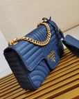 PRD Diagramme Medium Leather Bag Dark Blue