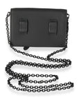 CHRISTIAN D1OR Black Ultra Matte Calfskin Saddle Belt Pouch