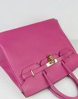 HMS Birkin 35cm Togo Leather Handbags Peach Golden