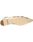 BBERRY Birdie Check Canvas Slingback Flat