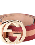 GCCI Interlocking GG Web Canvas Belt Size /