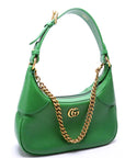 GCCI Aphrodite Leather Small Shoulder Bag Green