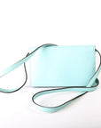GCCI Interlocking G Calfskin Leather Icon Wallet Crossbody Blue
