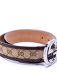 GCCI Interlocking Leather Belt Size / Brown