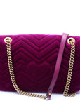 GCCI Marmont Velvet Loved Shoulder Medium Purple/Multicolor