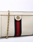 GCCI Ophidia Leather Shoulder Small Cream