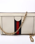 GCCI Ophidia Leather Shoulder Small Cream