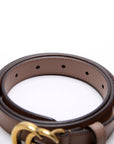 GCCI GG Marmont Thin Belt Size / Brown