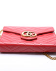 GCCI Marmont Chain Wallet Red
