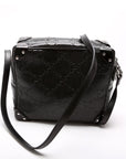GCCI GG Embossed Square Messenger Bag Black