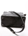 GCCI GG Embossed Square Messenger Bag Black