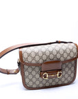 GCCI Horsebit Shoulder Bag Brown