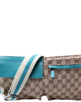 GCCI GG Canvas Waist Bag Blue