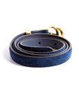 GCCI GG Torchon Thin Suede Belt Size / Blue