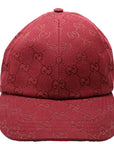 GCCI GG Canvas Baseball Cap Size Medium Burgundy