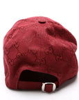 GCCI GG Canvas Baseball Cap Size Medium Burgundy