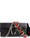 GCCI Dionysus Leather East-West Small Shoulder Black