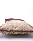 GCCI Horsebit Canvas Creole Hobo Burgundy/Tan