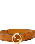 GCCI Blondie Thin Ostrich Leather Belt Size / Ochre
