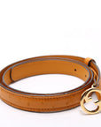 GCCI Blondie Thin Ostrich Leather Belt Size / Ochre