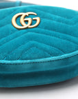 GCCI Marmont Velvet Belt Bag Teal