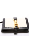 GCCI Leather Jackie Wallet Black/Cream