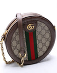 GCCI Ophidia GG Supreme Round Small Crossbody Brown