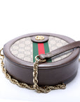 GCCI Ophidia GG Supreme Round Small Crossbody Brown