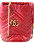 GCCI Marmont Mini Bucket Red