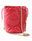 GCCI Marmont Mini Bucket Red